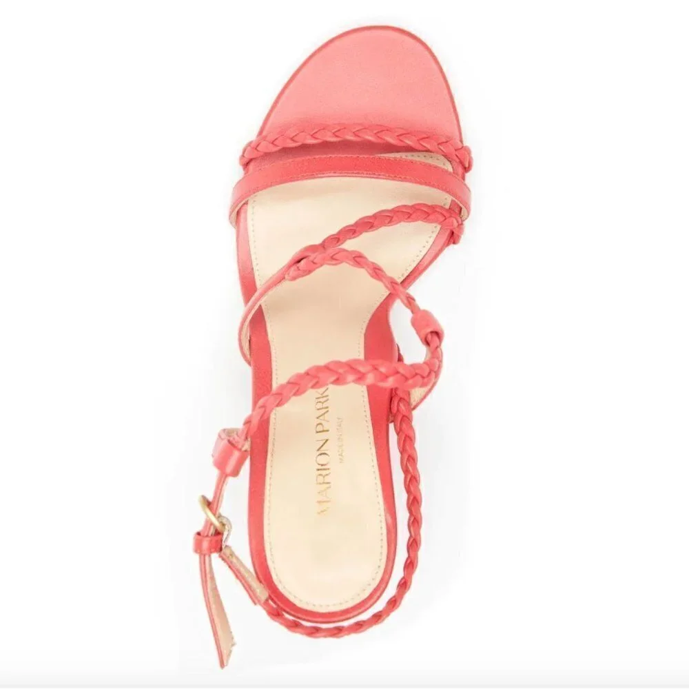 MARION PARKE Hannah 85mm Sandals Coral Orange Womens 7.5
